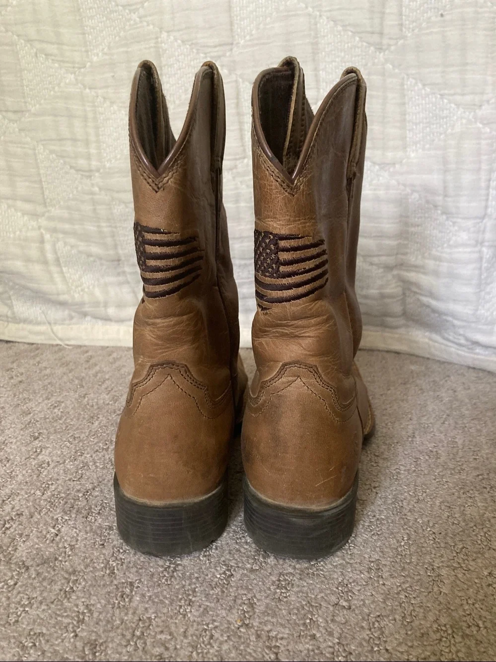 Ariat Patriot II square-toe cowboy boots, Sz 3.5
